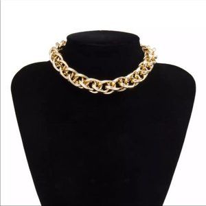 NEW 18K GOLD HOP CHAIN CHOKER NECKLACE